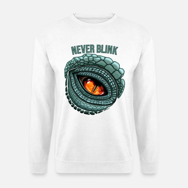 Ur-Raubtierauge – NIEMALS BLINZELN - Unisex Pullover - Weiß