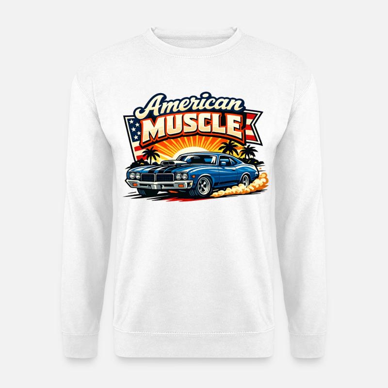 American_Muscle_3 - Unisex Pullover - Weiß