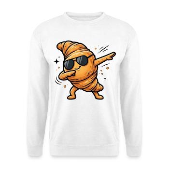 Dabbing Croissant - Unisex Pullover - Weiß - Vorne