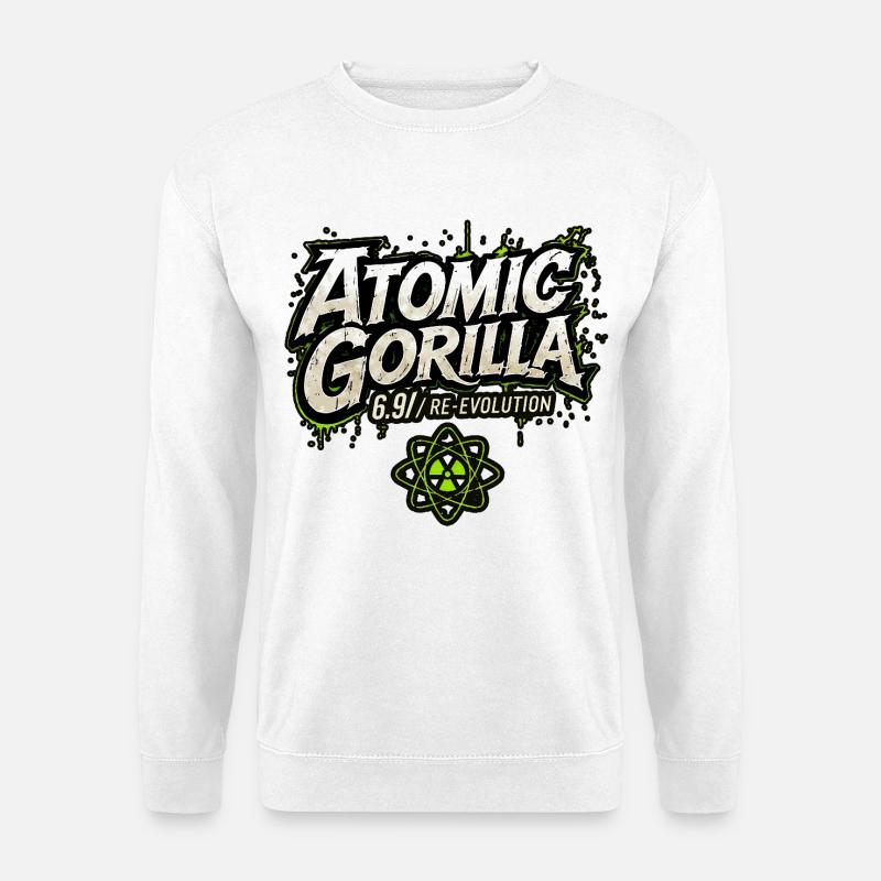 Atomic Gorilla Re-Evolution - Unisex Sweatshirt - white