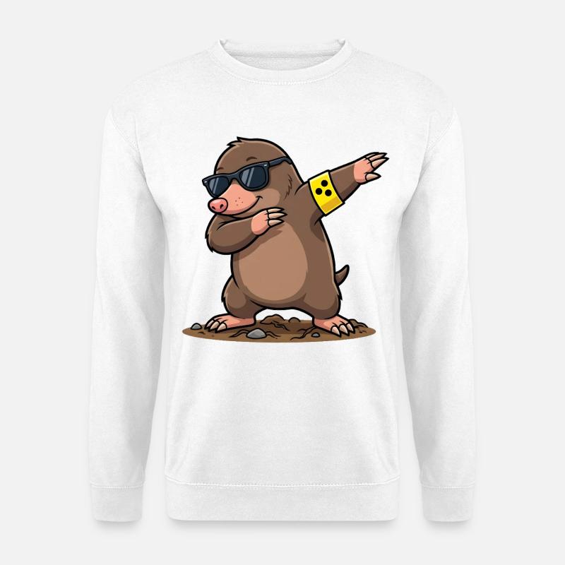 Dabbing Mole - Unisex Sweatshirt - white