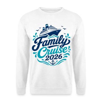 Familien Kreuzfahrt 2026 Motiv - Unisex Pullover - Weiß - Vorne