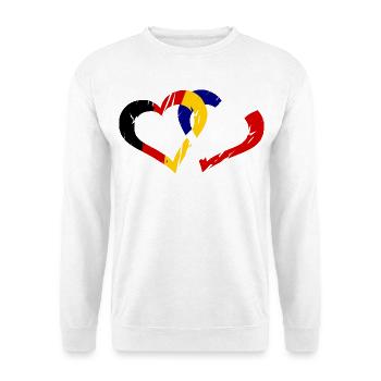 Colorful brush heart - Unisex Sweatshirt - white - Front