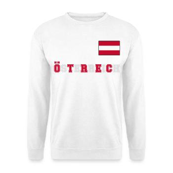 ÖSTERREICH Trikot Look - Flagge Fahne auf Brust - Unisex Pullover - Weiß - Vorne