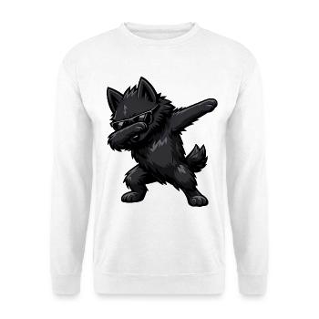 Dabbing Schipperke - Unisex Pullover - Weiß - Vorne