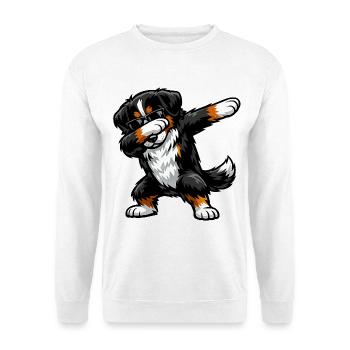 Dabbing Bernese Mountain Dog - Unisex Sweatshirt - white - Front