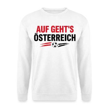 Auf Geht's Österreich Foot Autriche | Supporter - Sweat-shirt Unisexe - blanc - Devant