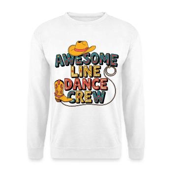 Cowboy Line Dance Crew - Unisex Pullover - Weiß - Vorne