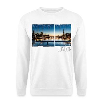 Londres UK Skyline Royaume-Uni Royaume-Uni Angleterre Souvenir - Sweat-shirt Unisexe - blanc - Devant