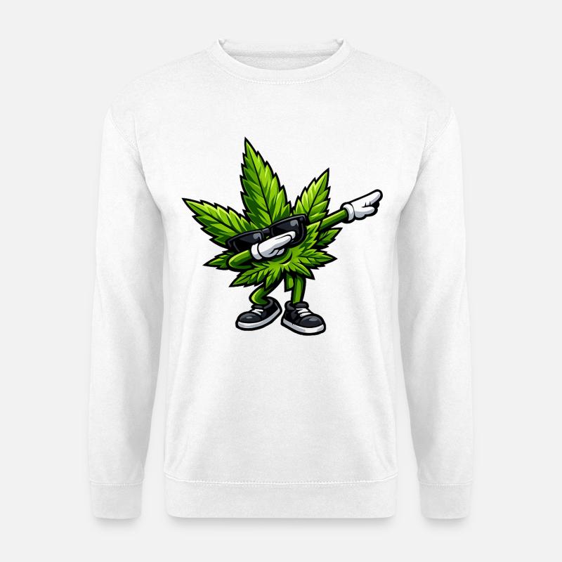 Dabbing Cannabis - Unisex Pullover - Weiß