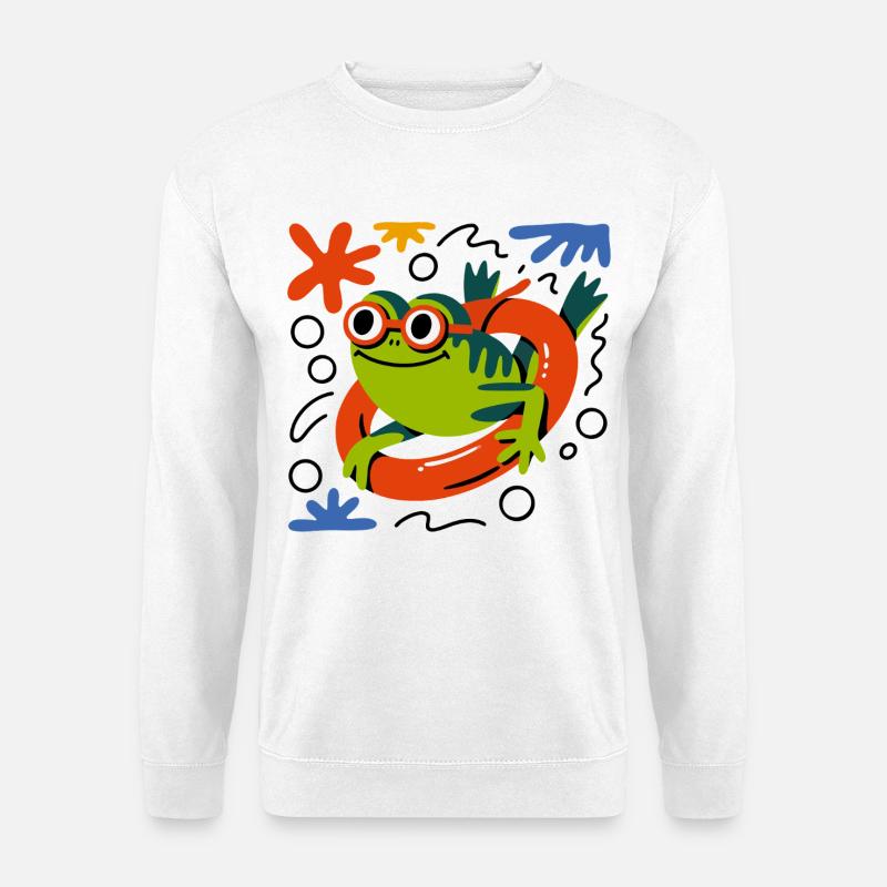 Sommer Frosch Fun - Unisex Pullover - Weiß