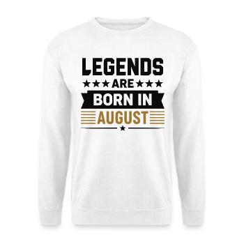 Les légendes naissent en août - Sweat-shirt Unisexe - blanc - Devant