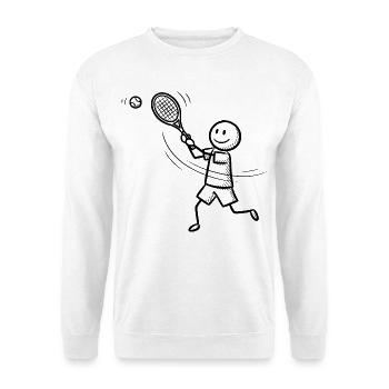 Tennis Tennis Player Stick Figure - Unisex Sweatshirt - white - Front