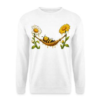 Biene Honig Imker Honigwabe Bienchen Insekt - Unisex Pullover - Weiß - Vorne