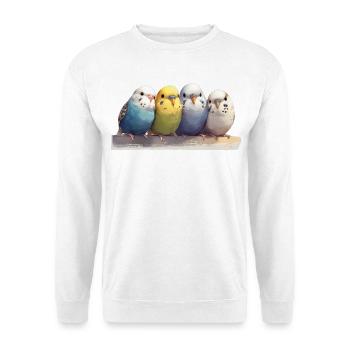 Budgies - Sweat-shirt Unisexe - blanc - Devant