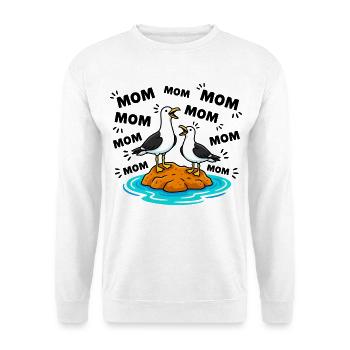 Maman Maman Maman - Mouettes drôles Enfants - Sweat-shirt Unisexe - blanc - Devant