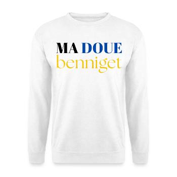 Ma Doue benniget - Expression bretonne - Sweat-shirt Unisexe - blanc - Devant
