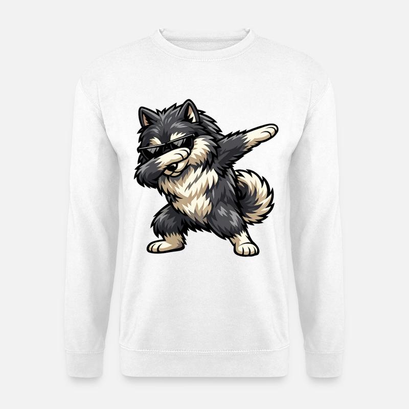 Dab Wolfspitz - Sweat-shirt Unisexe - blanc