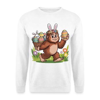 Joyeuse Pâques, douce chasse aux œufs du lapin, œufs de Pâques - Sweat-shirt Unisexe - blanc - Devant