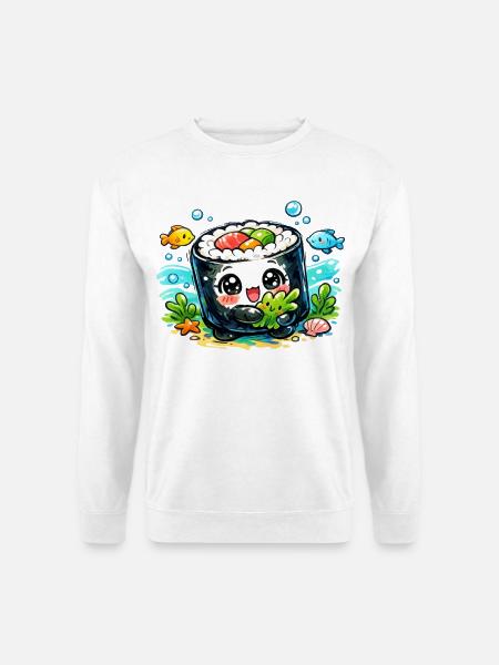 Kawaii Sushi Meerfreund - Unisex Pullover - Weiß