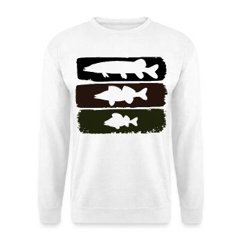 Pike Zander Perch - Unisex Sweatshirt - white - Front