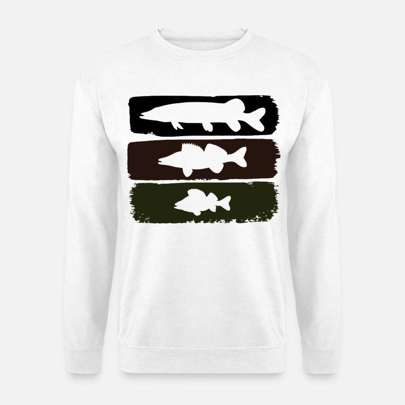 Pike Zander Perch - Unisex Sweatshirt - white