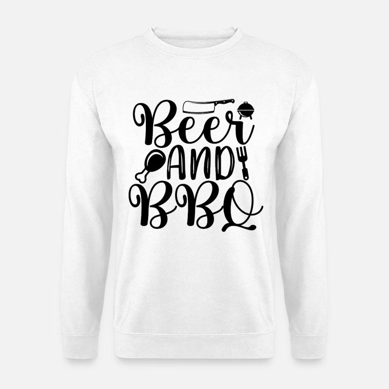 Beer & BBQ - Unisex Pullover - Weiß