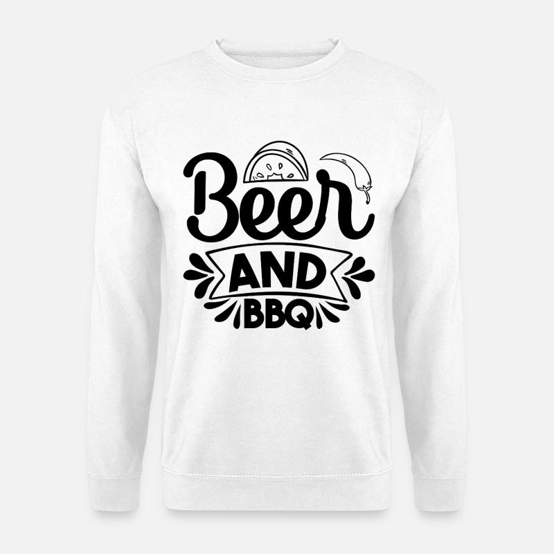 Beer BBQ - Unisex Pullover - Weiß