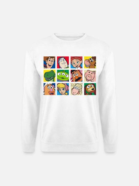 Toy Story Friends Kacheldesign - Unisex Pullover - Weiß