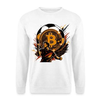 Krypto Jubel Bitcoin Power Deutschland Fußball - Unisex Pullover - Weiß - Vorne