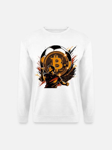 Krypto Jubel Bitcoin Power Deutschland Fußball - Unisex Pullover - Weiß
