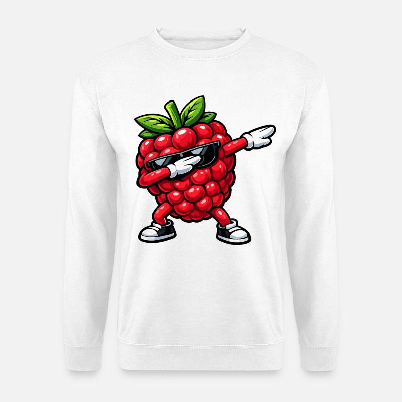 Dabbing Raspberry - Unisex Sweatshirt - white