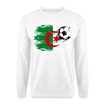 Algeria Flag Football used - Unisex Sweatshirt - white - Front