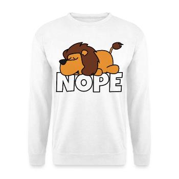 Lazy Lion Nope Not Today Lazy Safari Africa - Unisex Sweatshirt - white - Front