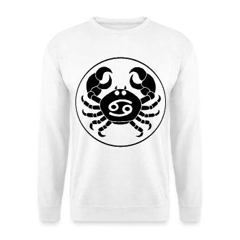 Cancer Star Sign (Black) - Unisex Sweatshirt - white - Front