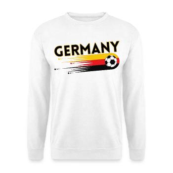 Germany German Football Soccer Ball Travel Retro - Sweat-shirt Unisexe - blanc - Devant