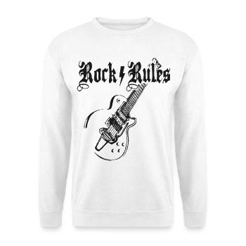 Rock7Rules Conception de la guitare - Sweat-shirt Unisexe - blanc - Devant