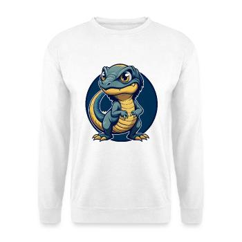 Basilisk Kawaii Maskottchen Cartoon Clipart Logo Abzeichen - Unisex Pullover - Weiß - Vorne