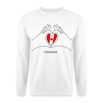 Cœur du Canada avec drapeau canadien Fan du Canada - Sweat-shirt Unisexe - blanc - Devant