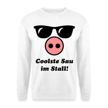 Coolste Sau Im Stall! (Cool) - Unisex Pullover - Weiß - Vorne