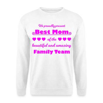 Meilleure équipe de maman – Family Joy Pink - Sweat-shirt Unisexe - blanc - Devant