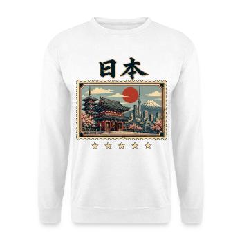 Tokio Reisepost im Vintage Stil - Unisex Pullover - Weiß - Vorne