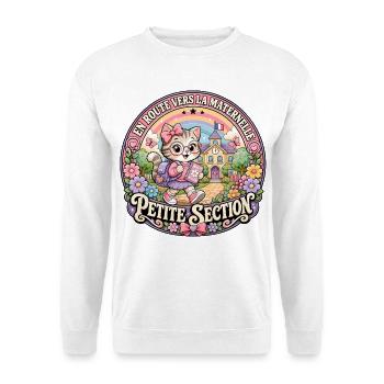 Chaton Maternelle Petite Section Fille - Sweat-shirt Unisexe - blanc - Devant