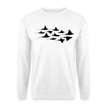 Rais manta Plongeons raies Manta raies Manta Plongeurs - Sweat-shirt Unisexe - blanc - Devant