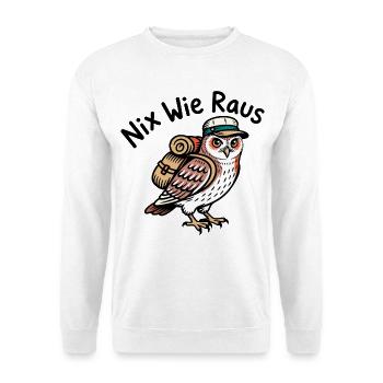Nichts wie raus - Unisex Pullover - Weiß - Vorne
