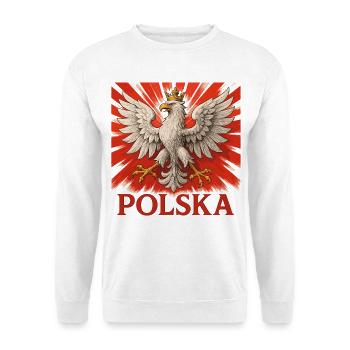 Polska Adler Design – Stolz & Tradition Polen - Unisex Pullover - Weiß - Vorne