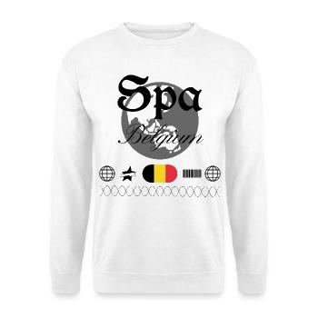Spa Belgique Streetwear Souvenir de voyage Vintage - Sweat-shirt Unisexe - blanc - Devant