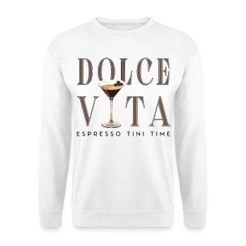 Dolce Vita Espresso Cocktail - Sweat-shirt Unisexe - blanc - Devant