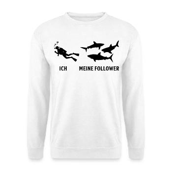 ich und Meine Follower Taucher Tauchen  - Unisex Pullover - Weiß - Vorne