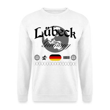 Lübeck Deutschland Streetwear Reise Souvenir - Unisex Pullover - Weiß - Vorne